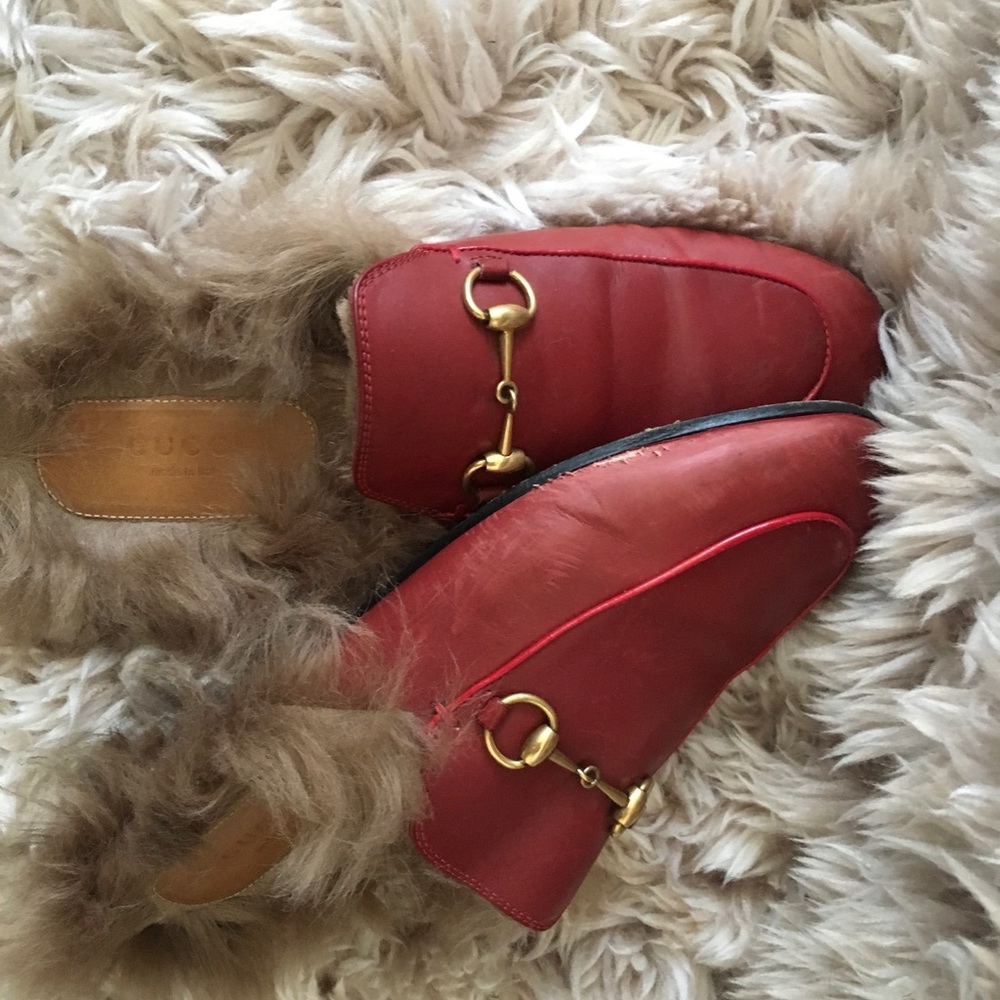 💃🏻 🤝Swapped❗️🤝💃🏻 Gucci Princetown fur slides - Picture 7 of 8
